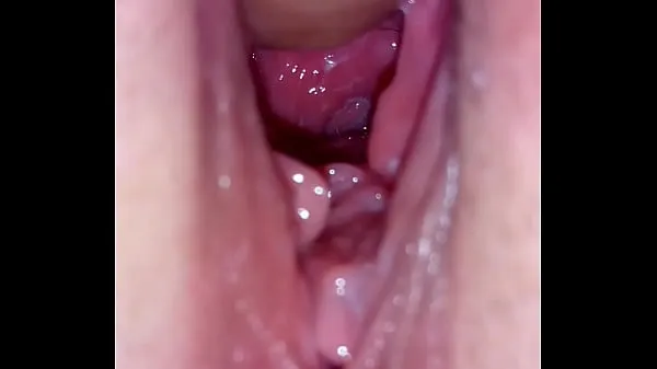 Grande Close dentro da cavidade bucal e ejaculação tubo quente