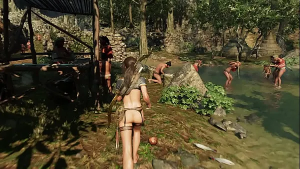 Stort Shadow Of the Tomb Raider Nude Mod Look varmt rør