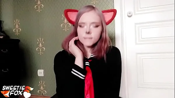 Sweetie Fox Masturbate Pussy Sex Toys in Stockings Tabung hangat yang besar