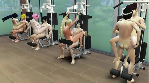 Veľká Hinata, Sakura, Ino and Tenten Fucked Doing Exercises Erotic Costume Hot Wives teplá trubica
