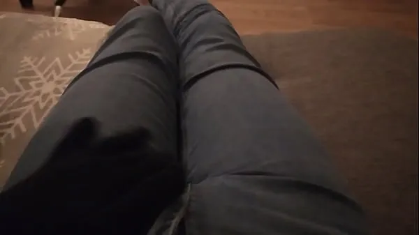 Büyük ASMR FOOT and LEGS with jeans scratching moaning sıcak Tüp
