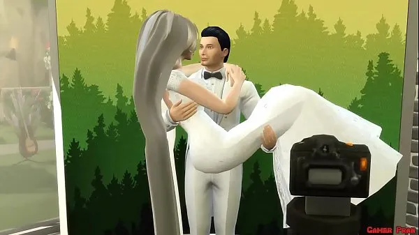 Μεγάλος Just Married Wife In Wedding Dress Fucked In Photoshoot Next To Her Cuckold Husband Netorare θερμός σωλήνας
