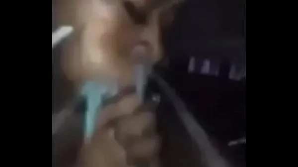 Big Exploding the black girl's mouth with a cum warm Tube