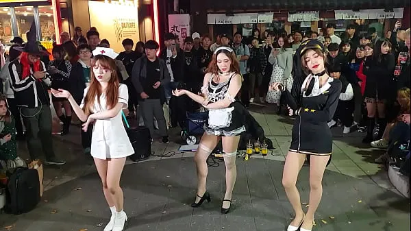 ใหญ่ Public account [喵泡] Korean girl street maids and nurses are sexy and dancing non-stop ท่ออุ่น