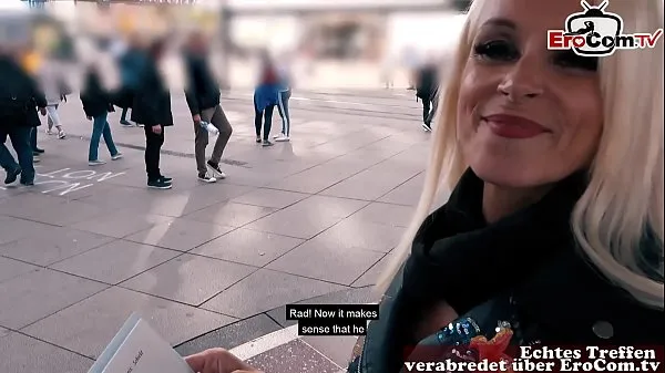 Big Skinny mature german woman public street flirt EroCom Date casting in berlin pickup warm Tube