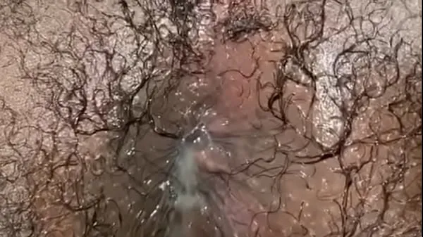 Big Black hole leaking cum from breeding warm Tube