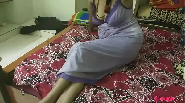 Stort Telugu wife giving blowjob in sexy nighty varmt rør