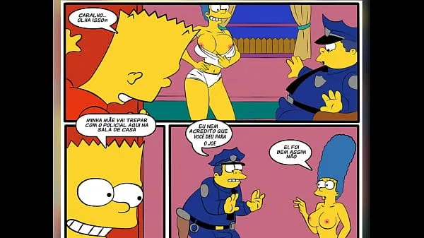 Μεγάλος Comic Book Porn - Cartoon Parody The Simpsons - Sex With The Cop θερμός σωλήνας