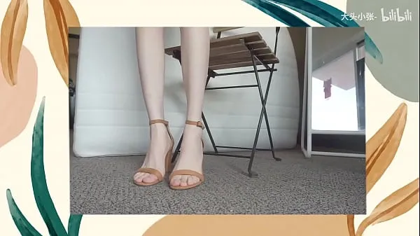 Grande High heels display tubo quente