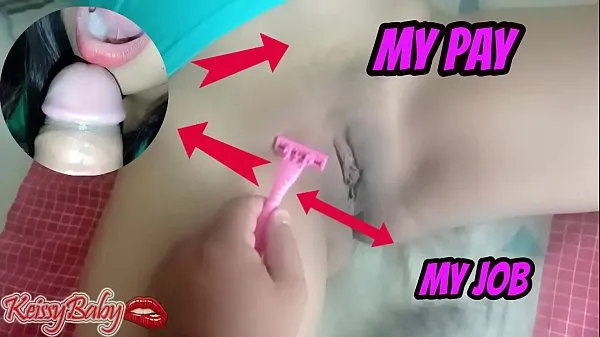 Ống ấm áp Helped shave my step sister and paid me off with a nice blowjob lớn