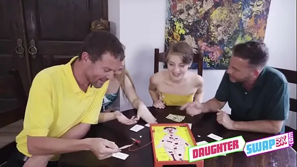Big StepDads Tony Rubino and Dick Sweardson join stepdaughters Dakota Burns and Harlow West to play some board games warm Tube