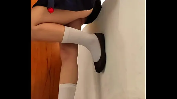 Big Teenage fucked and creampied standing against the window in empty classroom warm Tube