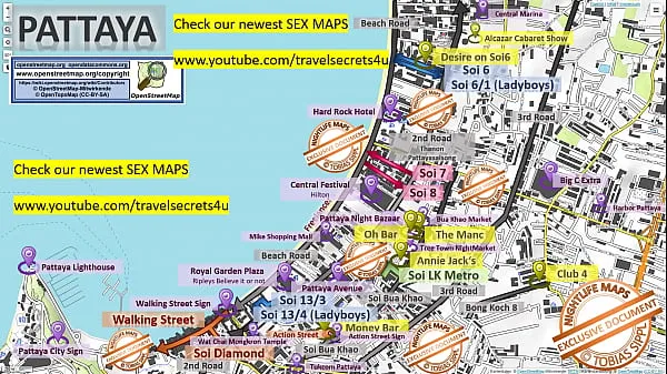 Большая Карта уличной проституции в Паттайе, Таиланд, с указанием, где найти стримеров, фрилансеров и публичных домов. Также мы покажем вам бар, ночные клубы и квартал красных фонарей в городе теплая трубка