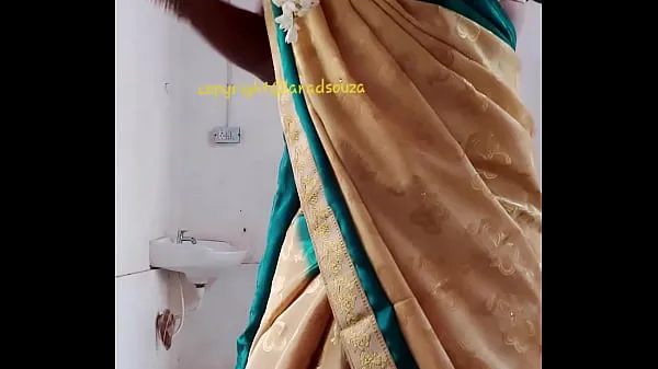 Indian beautiful crossdresser model Lara D'Souza saree video Tiub hangat besar