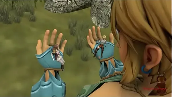 Nagy Link Snack Zelda Vore meleg cső