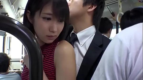 Grote Horny beautiful japanese fucked on bus warme buis