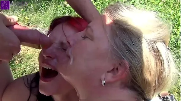 Big A teeniel and a milf were splashed and pissing on in public! Chapter 2 warm Tube