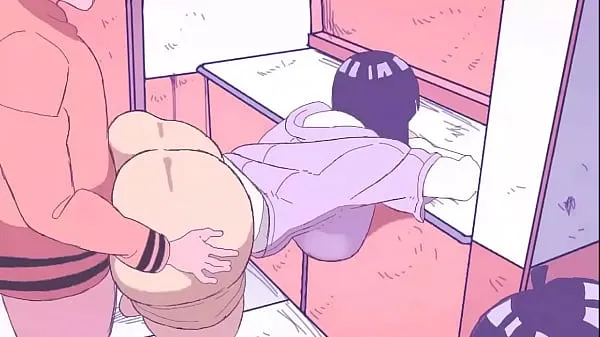 Hinata's ass pounded in the living room Tabung hangat yang besar