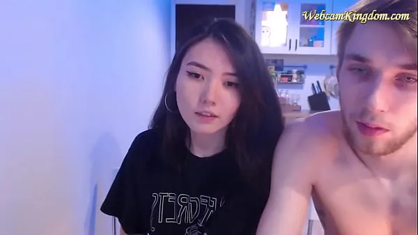 Nagy Interracial cute skinny asian and white guy on webcam meleg cső