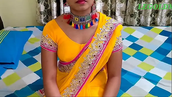 Stort What do you look like in a yellow color saree, my dear varmt rør