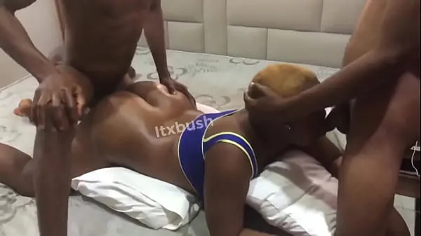 Big Friends joined for Threesome warm Tube