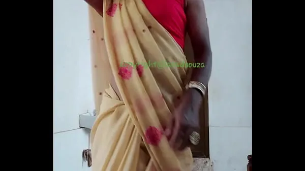 Suuri Indian crossdresser Lara D'Souza sexy video in saree part 1 lämmin putki