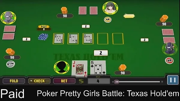 Veľká Poker Pretty Girls Battle: Texas Hold'em part03 teplá trubica