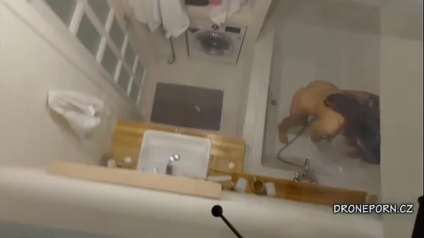 ใหญ่ Spy cam hidden in the shower vents fan ท่ออุ่น