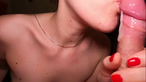 Ống ấm áp hard blowjob and mouth full of sperm lớn