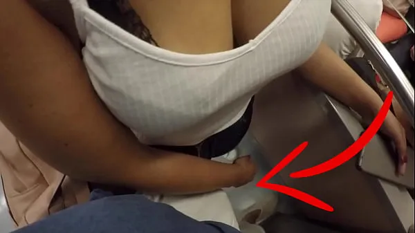Unknown Blonde Milf with Big Tits Started Touching My Dick in Subway ! That's called Clothed Sex أنبوب دافئ كبير