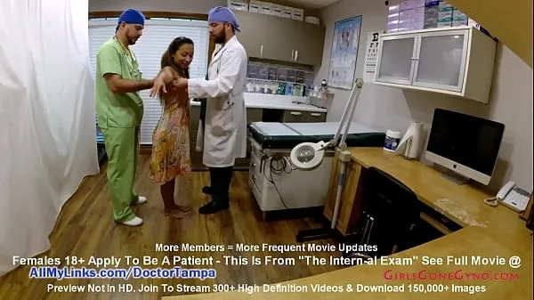 Grande Paciente padronizada Melany Lopez examinada pela enfermeira estudante, dá a ele uma chupada quando o médico Tampa recebe a página de emergência tubo quente