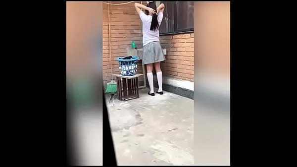 I Fucked my Cute Neighbor College Girl After Washing Clothes ! Real Homemade Video! Amateur Sex! VOL 2 أنبوب دافئ كبير