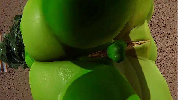 Futanari - She Hulk x Fiona - 3D Animation Tiub hangat besar