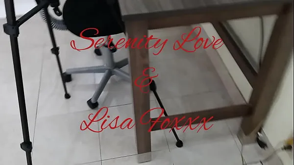 Duża Before The Scenes With Serenity Love & Lisa Foxxx ciepła tuba