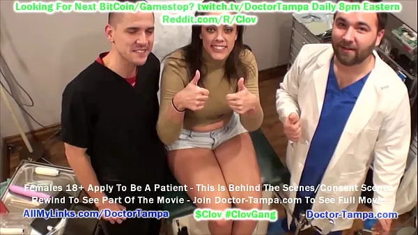 Grote CLOV - Become Doctor Tampa & Give Gyno Exam To Katie Cummings While Male Nurse Watches As Part Of Her University Physical warme buis