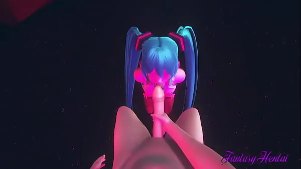Big Vocaloid Hentai 3D - POV Miku Blowjob in a Striptease Club warm Tube