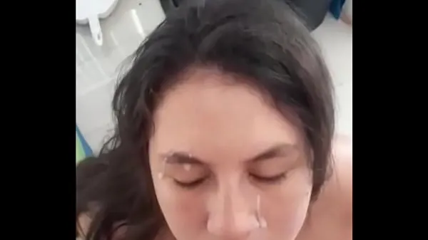 Big Latina teen slut gets Huge cumshot in the Kitchen after I caught her in the bathroom! Slow motion facial warm Tube