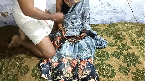 Stort Indian village wife In gray sari romantic fuking varmt rør