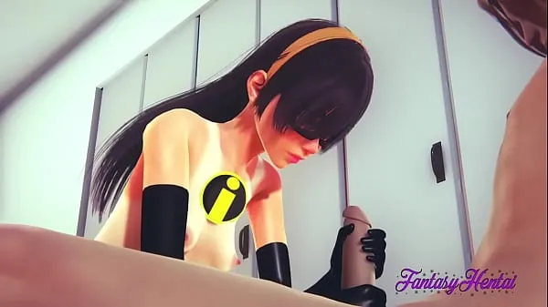 Velká Incredibles Hentai 3D - Violette Handjob, blowjob, cunnilingus and fucked - Disney Japanese manga anime porn teplá trubice