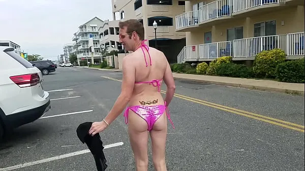 Duża Flamboyant fairy femboy strutting around in a skimpy bikini by Denver Shoemaker ciepła tuba