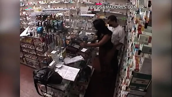 Μεγάλος The owner of the pharmacy gives the client a and a hidden camera films everything θερμός σωλήνας
