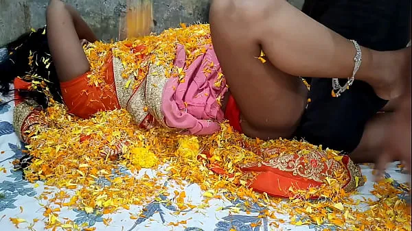 Große Der Schwager des Nachbarn fickte die Schwägerin, indem er sie auf Blumen legte. Hindi-Audiowarme Röhre