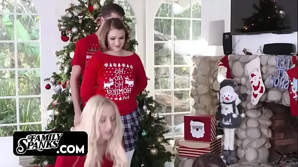 Big Tiny Step Sister Riley Mae Fucking Stepbro after Christmas Picture Dylan Snow warm Tube