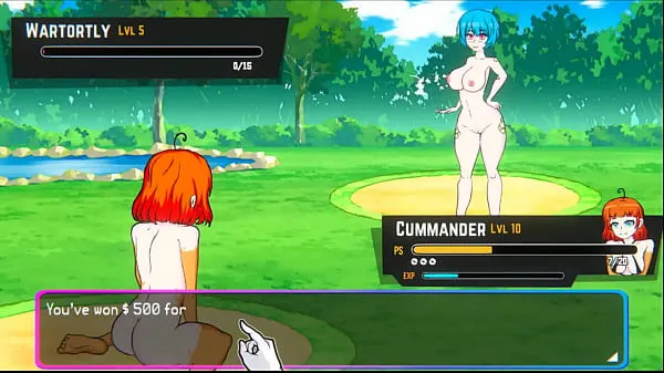 Oppaimon [Pokemon parody game] Ep.5 small tits naked girl sex fight for training Tiub hangat besar