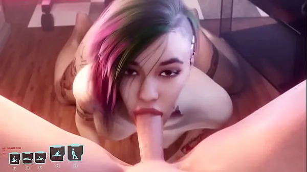 Cyberpunk 2077 Sex - Judy Alvarez does deepthroat Blowjob. GamePlay XMod's Sucks Video أنبوب دافئ كبير