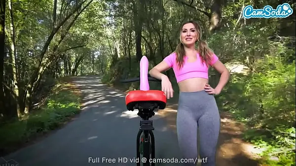 Stort Sexy Paige Owens has her first anal dildo bike ride varmt rör