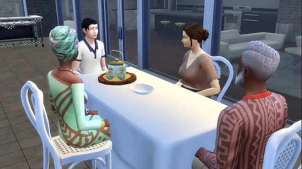 Lunch with Neighbor, Turns into a Swinging (Promo) | The Sims/ 3D Hentai Tiub hangat besar