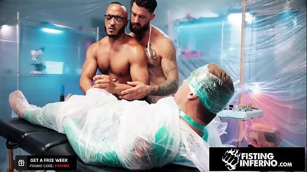 Big FistingInferno - Isaac X Bound & Teased By Two Muscle Hunks warm Tube