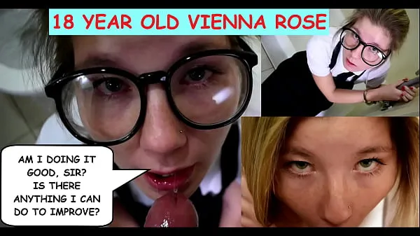 Grote Do you guys like getting blowjobs from an 18 year old girl?" Eighteen year old Vienna Rose asks submissively to a man old enough to be her warme buis