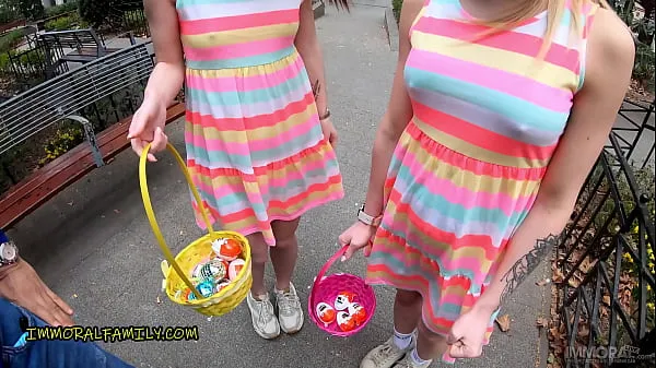 Nagy Easter Egg Hunt Turns into Taboo Threesome for Cute Alexa Flexy & Kate Quinn – Immoral Family 4k meleg cső